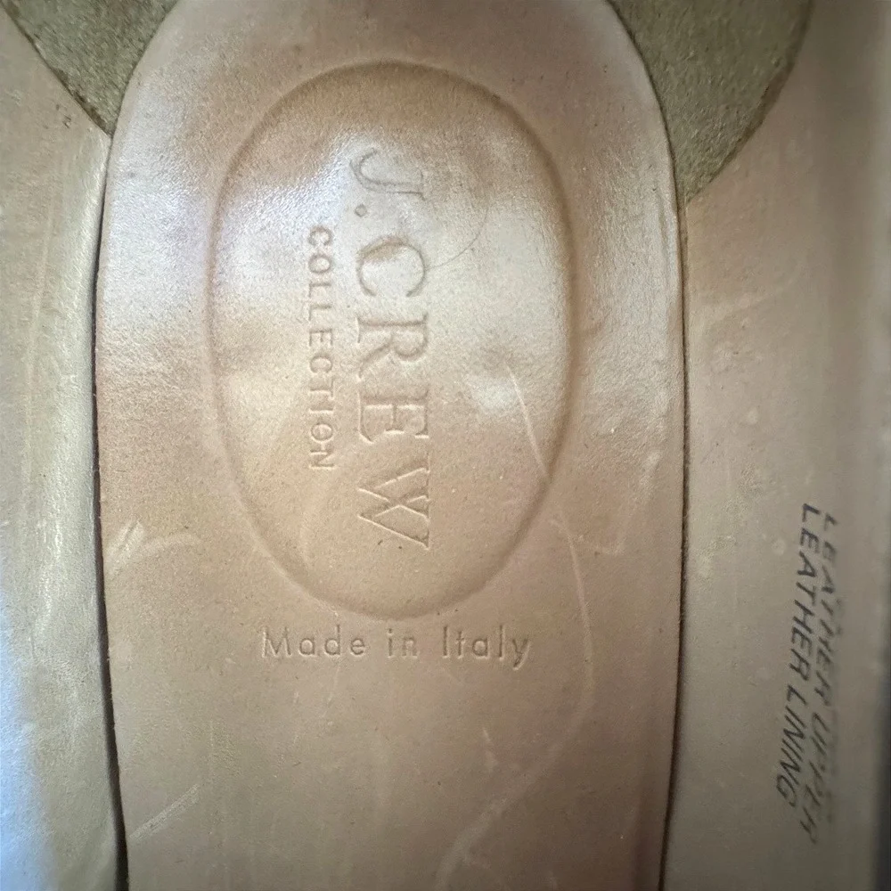 J.Crew Penny Loafers Size 9 Silver Metallic Leather Made in Italy Dark Academia